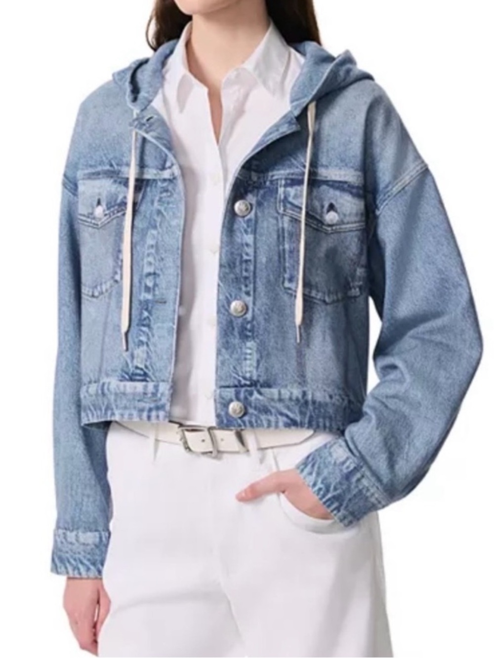rag & bone
rb Miramar Terry Hooded Trucker Jacket
